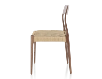 Chaise scandinave bois teinte marron foncé assise corde Chaise scandinave bois teinte marron foncé assise corde