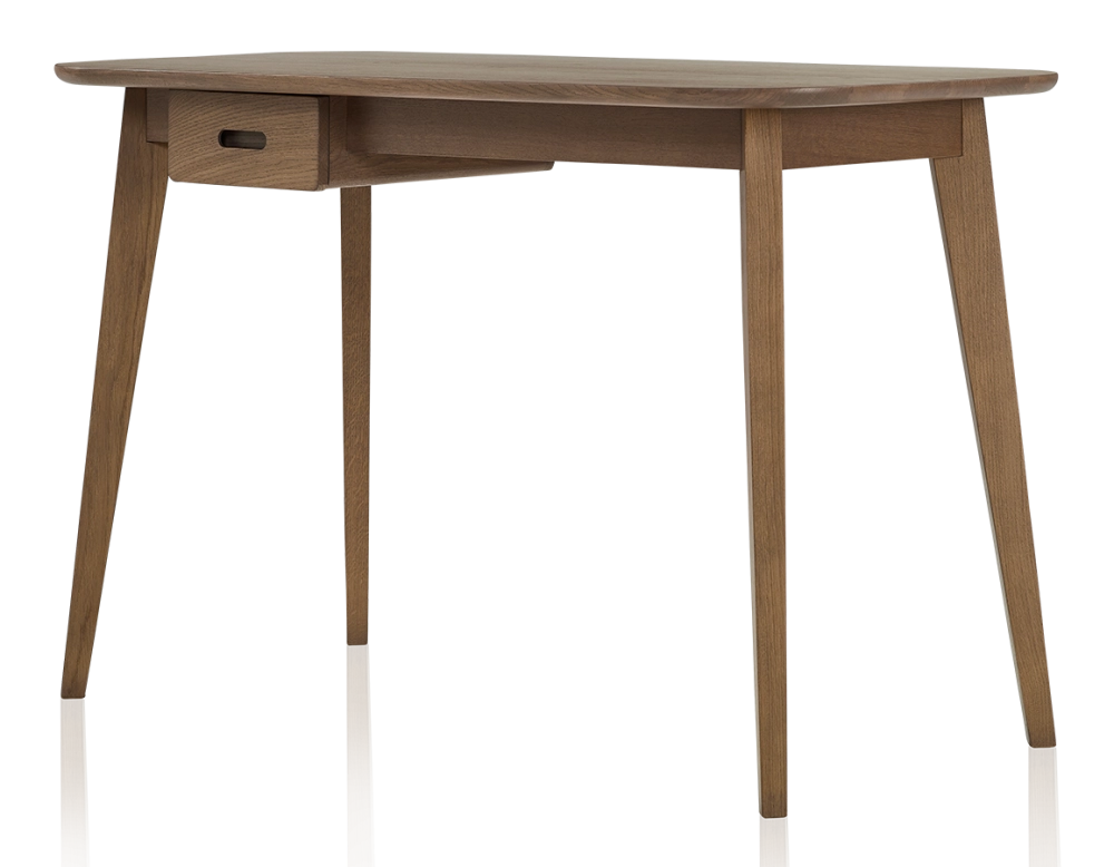 Bureau scandinave en chêne teinte noyer L120 cm Bureau scandinave en chêne teinte noyer L120 cm