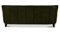 Canapé club cuir 3 places vert olive accoudoirs cloutés Canapé club cuir 3 places vert olive accoudoirs cloutés
