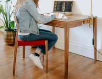 Console pliante en noyer teinte naturelle 120x40 cm Console pliante en noyer teinte naturelle 120x40 cm