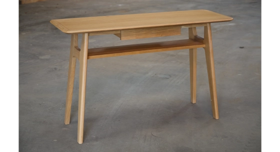 Console fixe en chêne teinte naturelle 120x40 cm