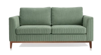 Canapé design 2,5 places tissu velours côtelé vert forêt