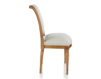 Chaise ancienne style directoire bois teinte ancienne et tissu beige naturel Chaise ancienne style directoire bois teinte ancienne et tissu beige naturel