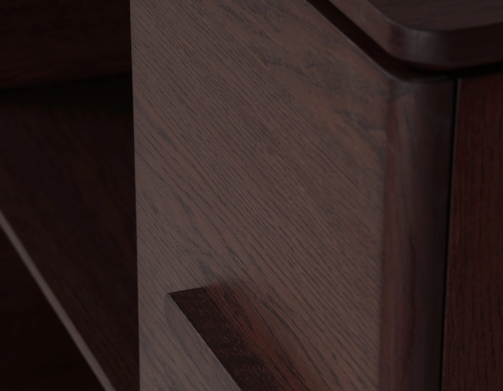 Oak bookcase dark brown stained wood Oak bookcase dark brown stained wood