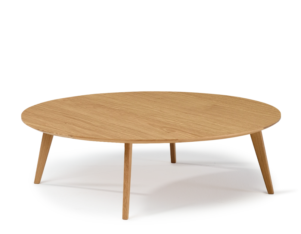 Table basse ronde en chêne plateau bois F1 teinte naturelle 90x90x30 cm Table basse ronde en chêne plateau bois F1 teinte naturelle 90x90x30 cm