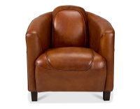 Fauteuil club cuir marron clair Fauteuil club cuir marron clair