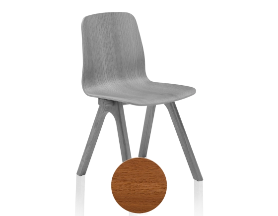 Oak designer chair cherry wood stain