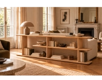 Bibliothèque basse en chêne teinte naturelle