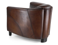 Fauteuil club cuir marron soutenu Fauteuil club cuir marron soutenu