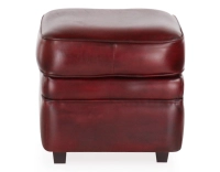 Pouf cuir rouge carmin Pouf cuir rouge carmin