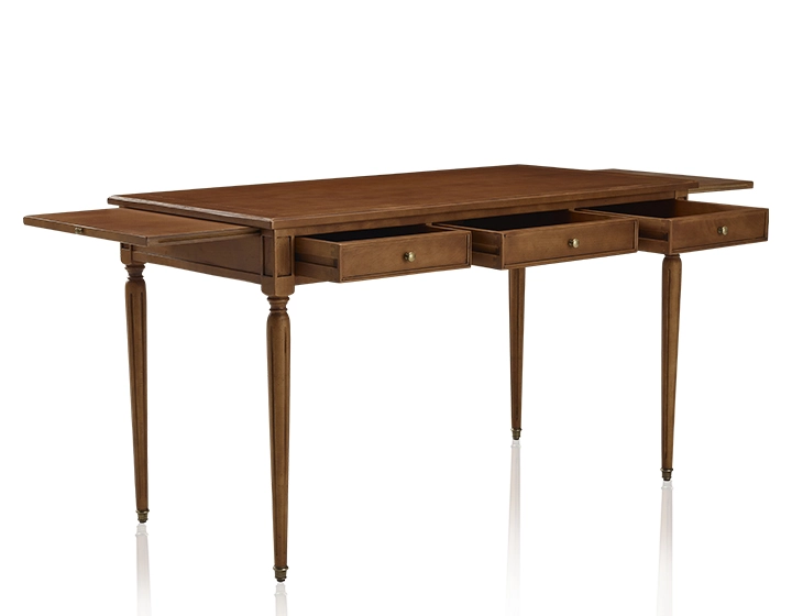 Bureau ancien style Louis XVI plateau bois L130 cm Bureau ancien style Louis XVI plateau bois L130 cm