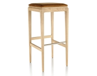 H80 cm designer bar stool wood natural tint seat bronze velvet fabric H80 cm designer bar stool wood natural tint seat bronze velvet fabric
