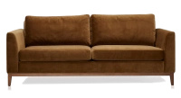 Canapé design 3 places tissu velours bronze