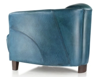 Fauteuil club cuir bleu Fauteuil club cuir bleu