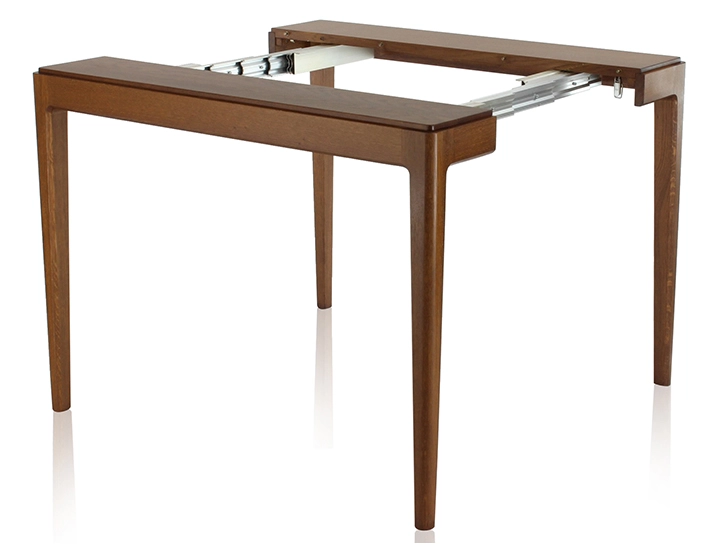 Console extensible en chêne avec 2 allonges teinte marron foncé 120x50 cm Console extensible en chêne avec 2 allonges teinte marron foncé 120x50 cm