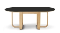 Table salle à manger en chêne et céramique 10 personnes avec bois teinte naturelle et plateau céramique noir unie 230x100 cm Table salle à manger en chêne et céramique 10 personnes avec bois teinte naturelle et plateau céramique noir unie 230x100 cm