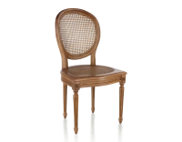 Chaise ancienne style Louis XVI bois teinte ancienne assise et dossier cannés Chaise ancienne style Louis XVI bois teinte ancienne assise et dossier cannés