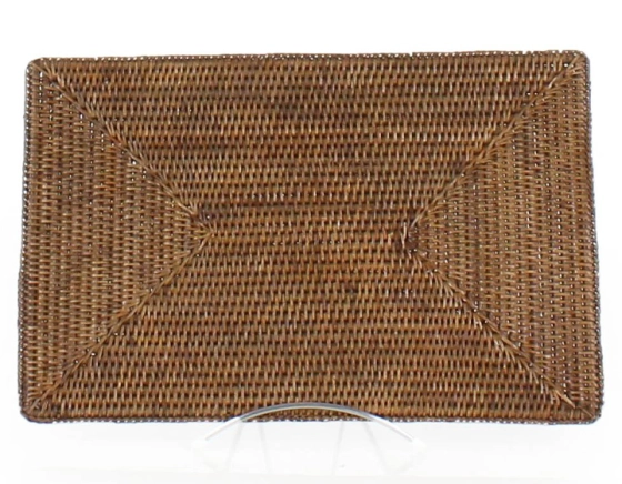 Brown rattan placemat, sold individually