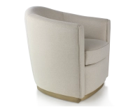 Club armchair fabric beige chevron fabric, brass-effect wooden base Club armchair fabric beige chevron fabric, brass-effect wooden base