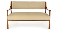 Canapé scandinave cuir 2 places beige Canapé scandinave cuir 2 places beige