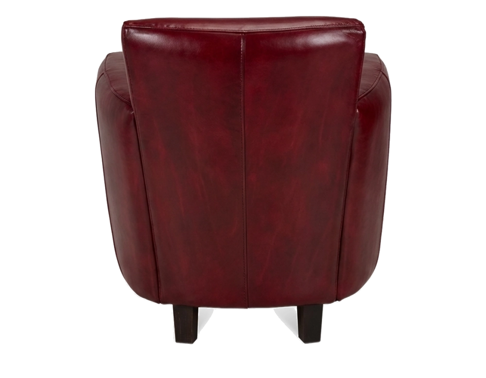 Leather club armchair burgundy