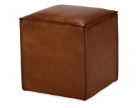 Pouf cuir marron clair Pouf cuir marron clair