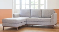 Module droit 2 places tissu bouclé taupe clair Module droit 2 places tissu bouclé taupe clair