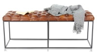 Banc Chesterfield cuir marron clair Banc Chesterfield cuir marron clair