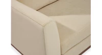 Canapé design 2,5 places tissu crème