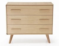3-drawer oak chest of drawers natural wood finish 3-drawer oak chest of drawers natural wood finish
