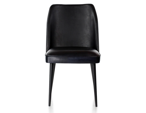 Chaise vintage cuir noir