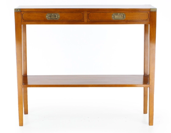 Marine console cherry-stained wood