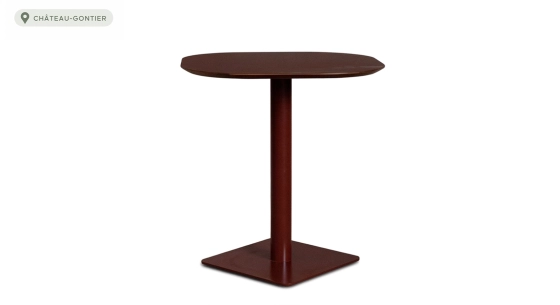 Table bistrot alèses en noyer plateau fenix bordeaux