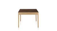 Table extensible 6 à 10 personnes en chêne et céramique allonges bois avec bois teinte naturelle et plateau céramique brun oxydé 160x90 cm Table extensible 6 à 10 personnes en chêne et céramique allonges bois avec bois teinte naturelle et plateau céramique brun oxydé 160x90 cm