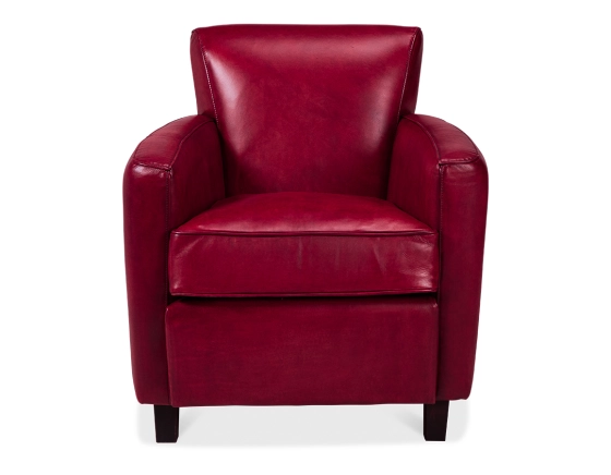 Leather club armchair burgundy