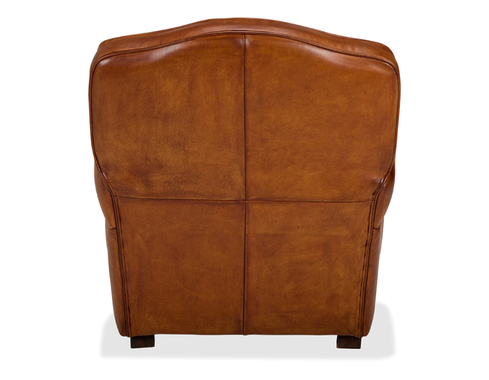 Fauteuil club cuir marron clair Fauteuil club cuir marron clair
