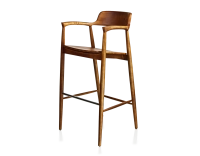 Bar stool h80 cm cherry-stained wood Bar stool h80 cm cherry-stained wood