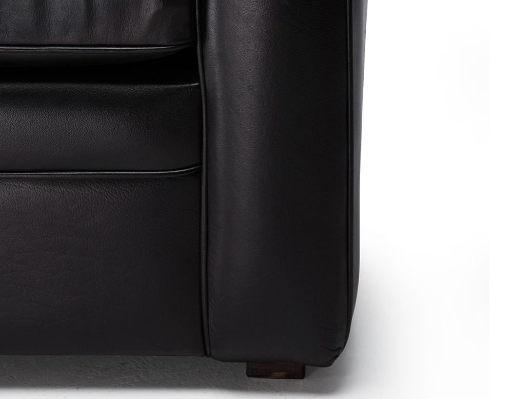 Leather club armchair black Leather club armchair black