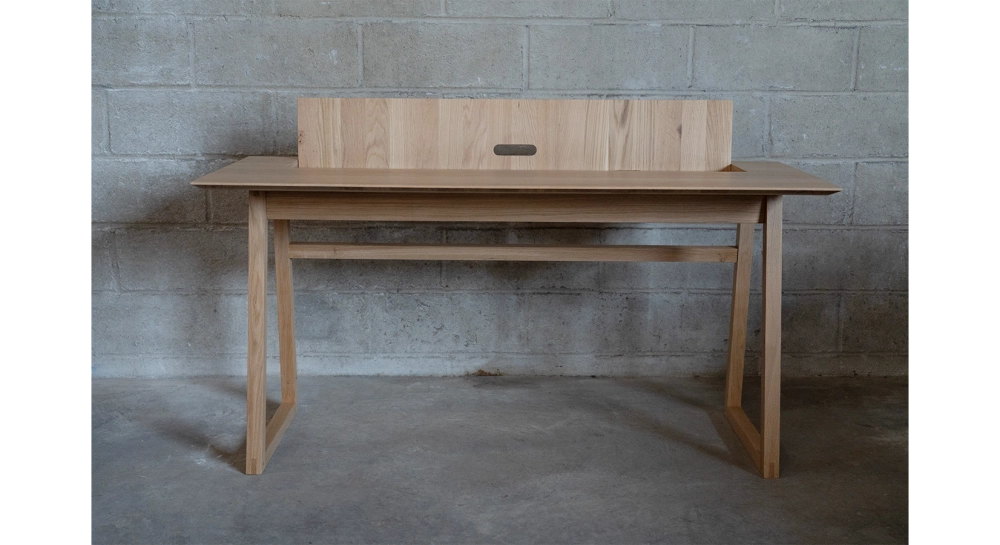 Bureau design en chêne teinte naturelle l150 cm
