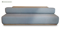 Canapé design tissu gris clair