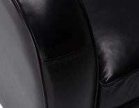 Leather club armchair black Leather club armchair black