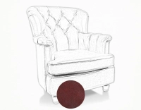 Chesterfield leather armchair burgundy medium back Chesterfield leather armchair burgundy medium back