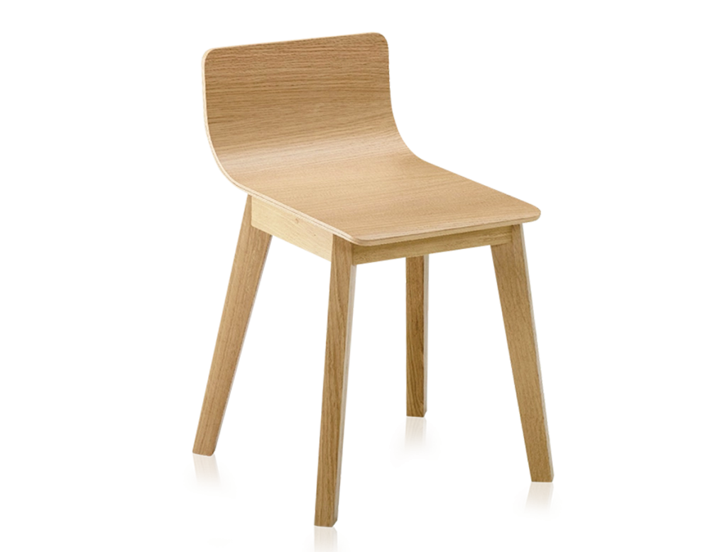 Oak stool H45 cm natural wood stain