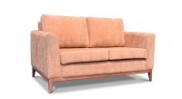 Canapé design 2 places tissu brun sienne