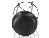 Tabouret de bar vintage cuir noir Tabouret de bar vintage cuir noir