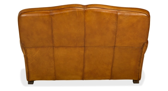 Canapé club cuir 2 places cognac