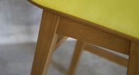 Oak bar stool H80 cm wood stain X seat fabric Y