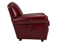 Fauteuil club cuir rouge carmin