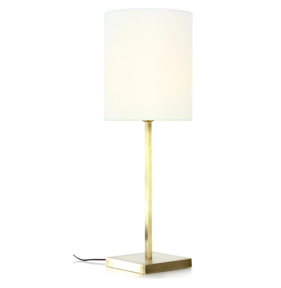 Lampe salon grande dorée abat jour ivoire