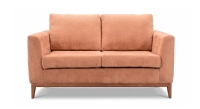 Canapé design 2 places tissu brun sienne